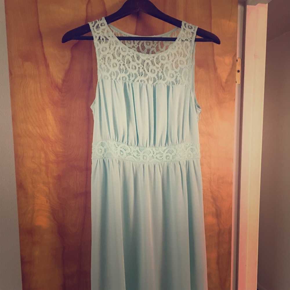 Anthropologie light blue dress